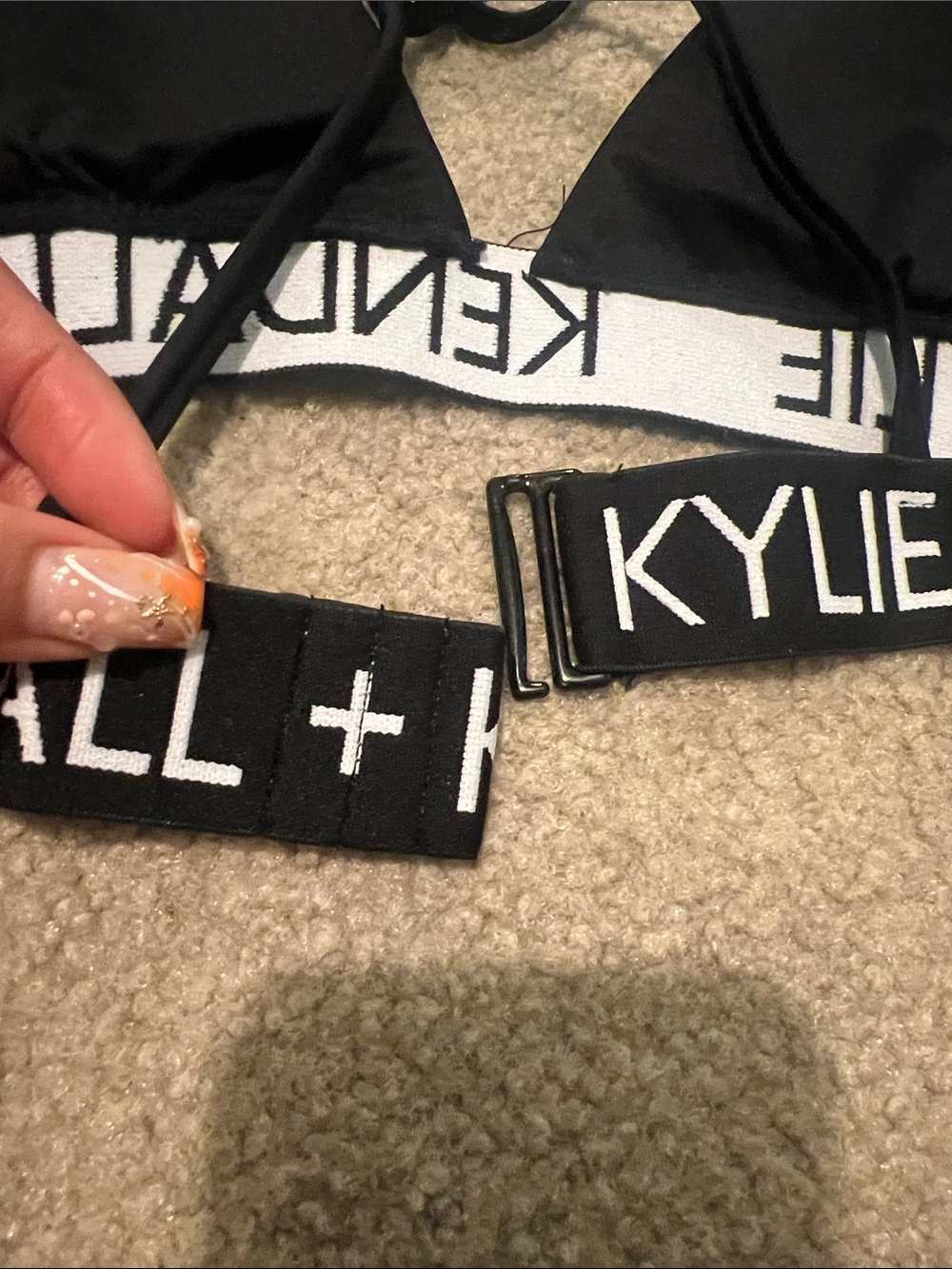 Kendall & Kylie Black Logo Elastic Bikini Set - Picture 6 of 6